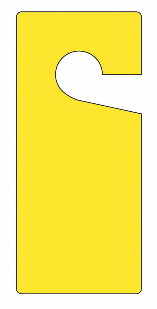 Blank Tag 9 x 4 In Yel Plstc PK10