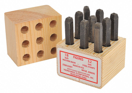 Hand Stamp Kit Number Set