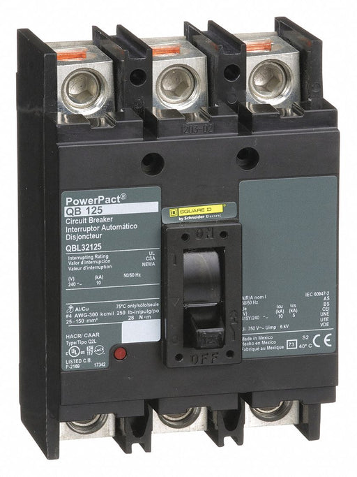 Circuit Breaker 125A 3P 240VAC QB