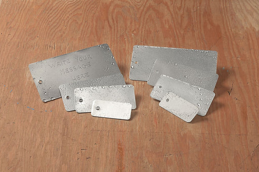 Blank Tag Alum 2in H 4in W Silver PK25