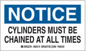 Gas Cylinder Label 3in x 5in Paper PK10