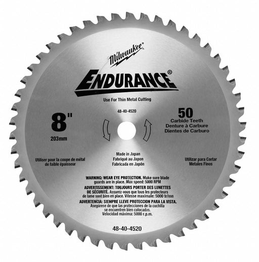 Circular Saw Blade 8 in Blade 50 Teeth