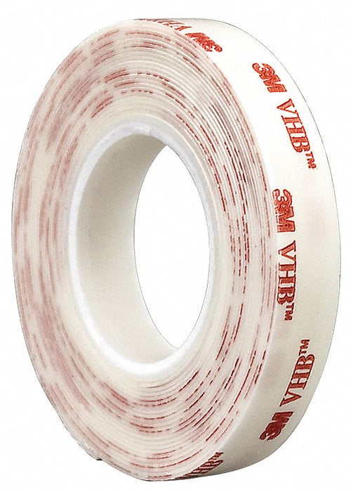 Foam Tape White 5 yd L 1/2 in W