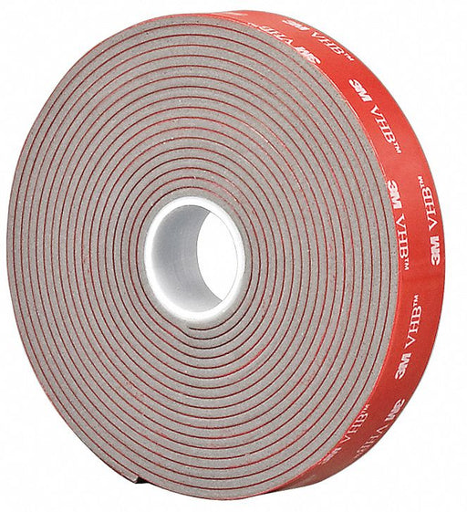 Foam Tape Gray 5 yd L 3/4 in W