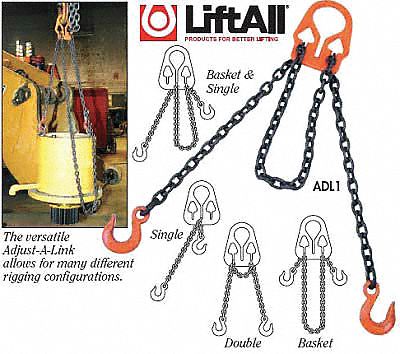 Chain Sling 1/2 in Size G100 14 ft L