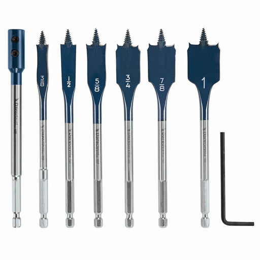 Spade Blade Drill Set 6pc Carbon Steel