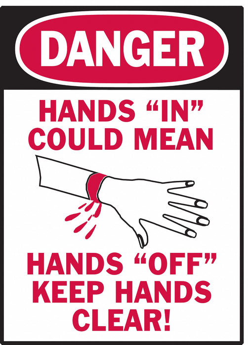 Sign 5 in x 3 1/2 in Polyester PK5