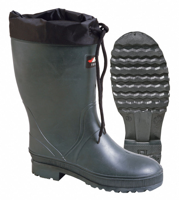 E7851 Rubber Boot Women s 6 Mid-Calf Green PR