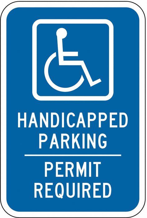 Handicapped Parking Sign 18 x 12 