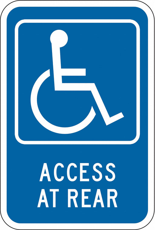 Access At Rear Parking Sign 18 x 12 