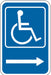 ADA Handicapped Parking Sign 18 x 12 