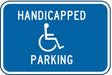Handicapped Parking Sign 12 x 18 