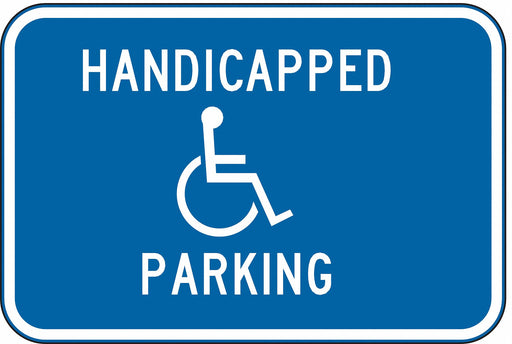 Handicapped Parking Sign 12 x 18 