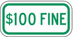 Fine Parking Sign 6 x 12 