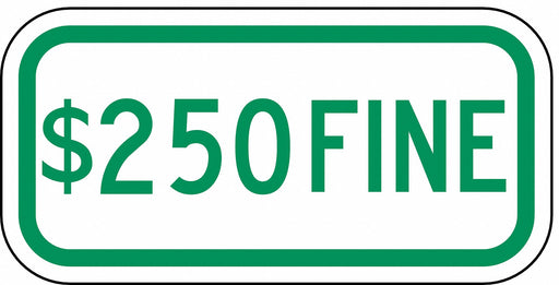Fine Parking Sign 6 x 12 