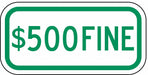 Fine Parking Sign 6 x 12 