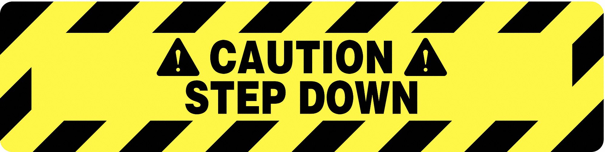 Floor Sign Black/Yellow 24 in x 6 in