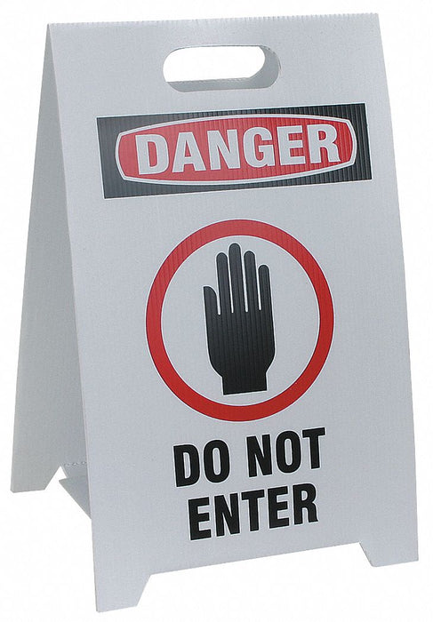 Floor Safety Sign 20 in x 12 in Plastic