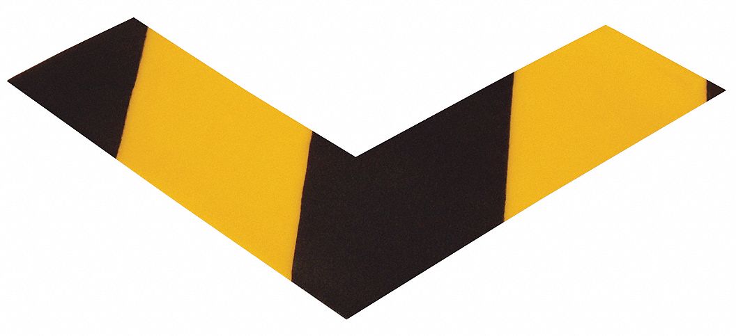 K3729 Floor Tape Black/Yellow 2inx6in L PK100