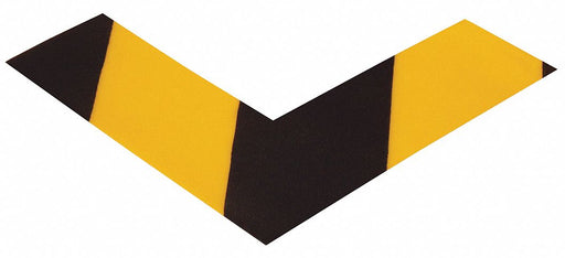 K3729 Floor Tape Black/Yellow 2inx6in L PK100