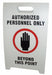 Floor Sign White Plastic 20 in H