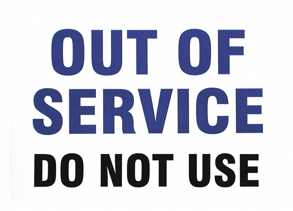 Service Sign Out of Service Do Not Use