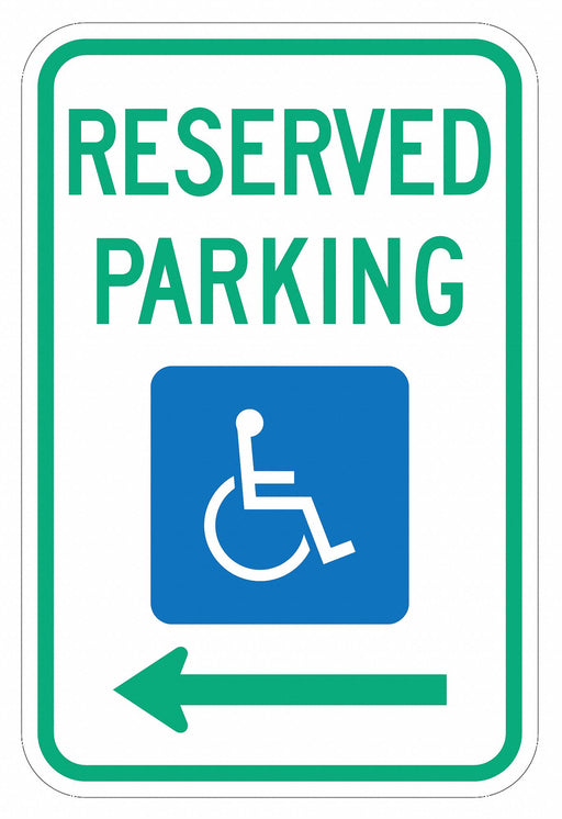 Reserved Parking Parking Sign 18 x 12 