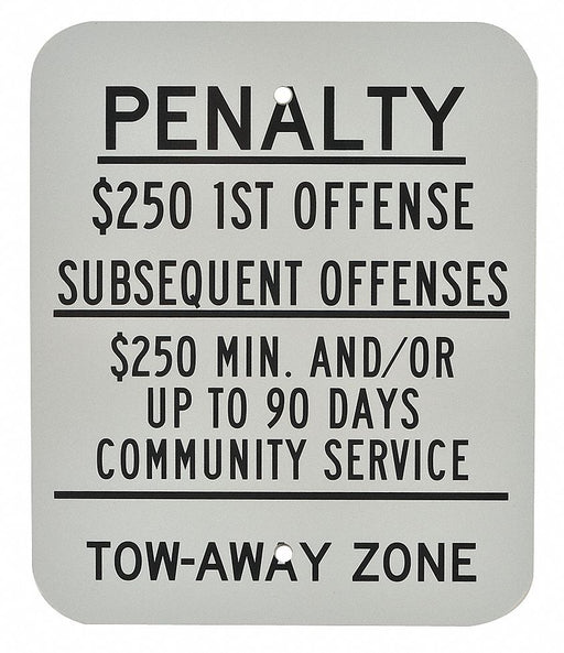 Tow Zone Parking Sign 12 x 10 