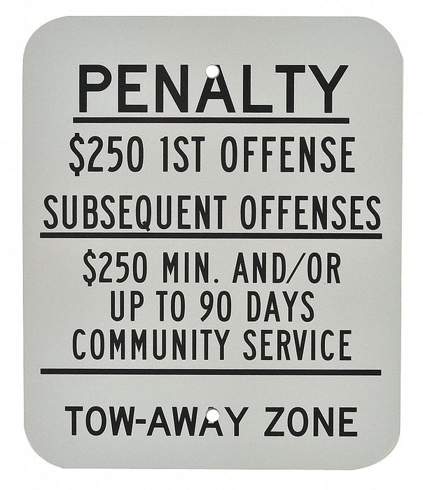 Tow Zone Parking Sign 12 x 10 