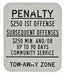 Tow Zone Parking Sign 12 x 10 