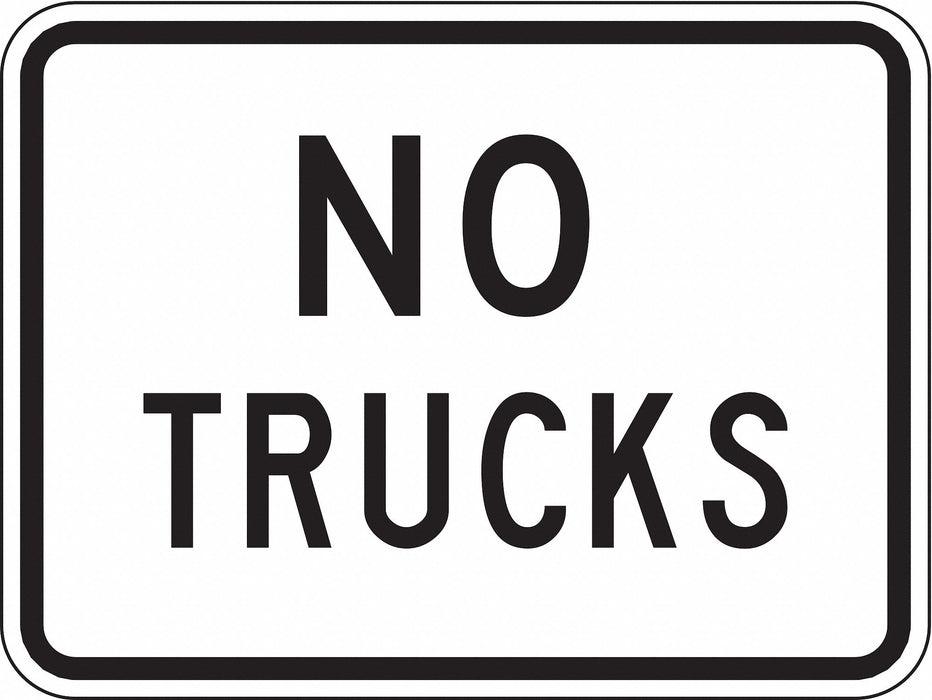 Traffic Sign 18 in x 24 in White