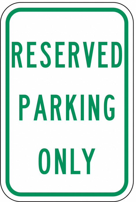 Reserved Parking Sign 18 x 12 