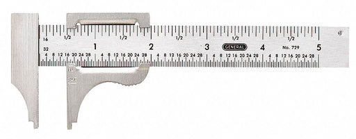 Vernier Caliper 4 In SS 1/16 1/32 Grad