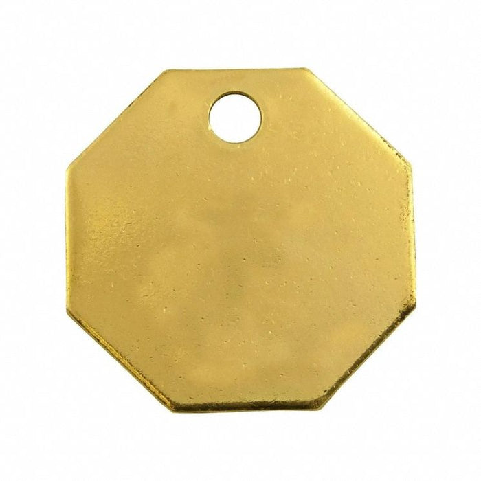 Blank Tag Brass 1 1/2in H 1 1/2in W