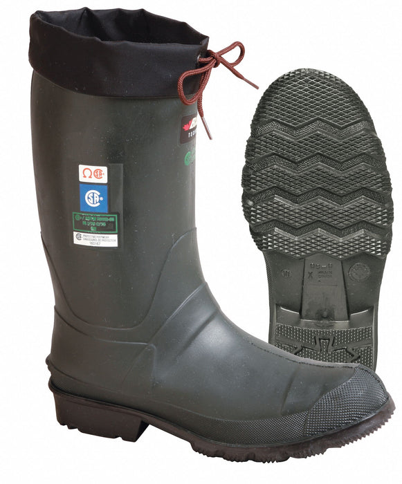 E7852 Rubber Boot Men s 8 Mid-Calf Green PR