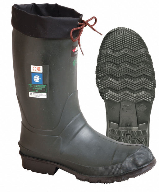 E7852 Rubber Boot Men s 13 Mid-Calf Green PR