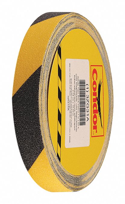 AntiSlip Tape 60 ftLx1 W BLK/YLW 60Grit