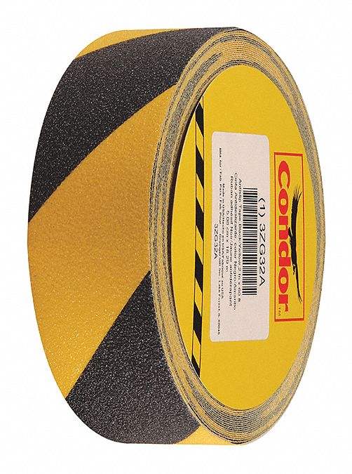 AntiSlip Tape 60 ftLx2 W BLK/YLW 60Grit