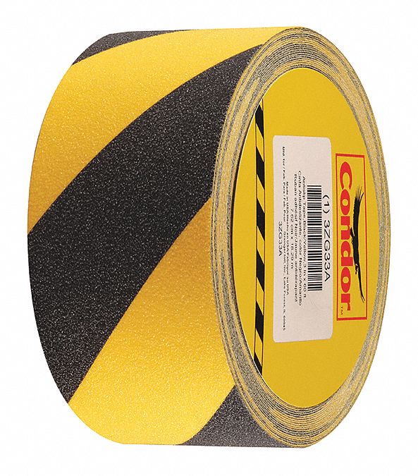 AntiSlip Tape 60 ftLx3 W BLK/YLW 60Grit