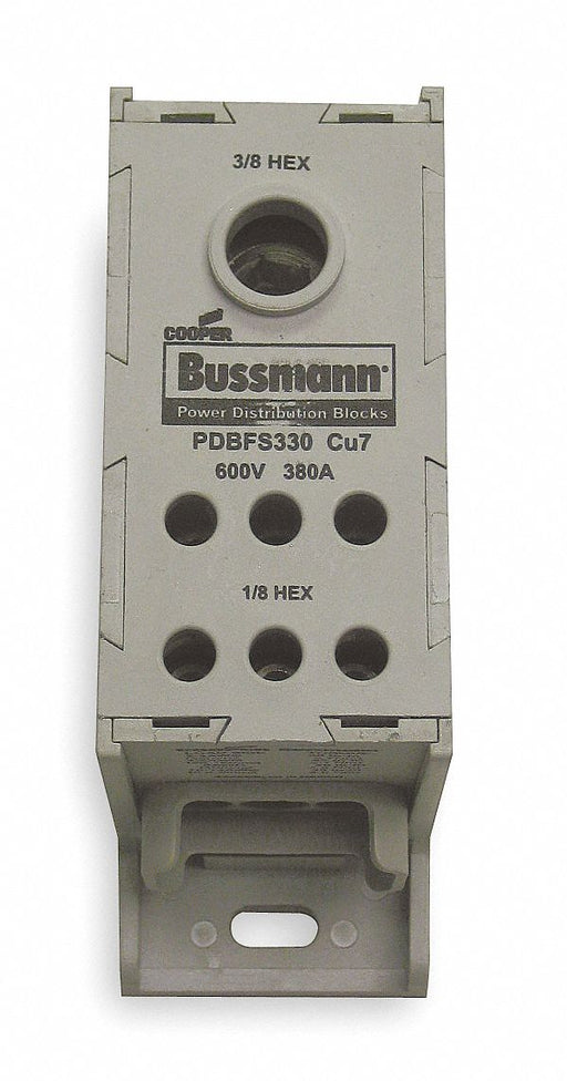 Power Distr Block Al/Cu 600V AC/DC