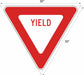 D9794 Traffic Sign 30 in x 30 in Red/White