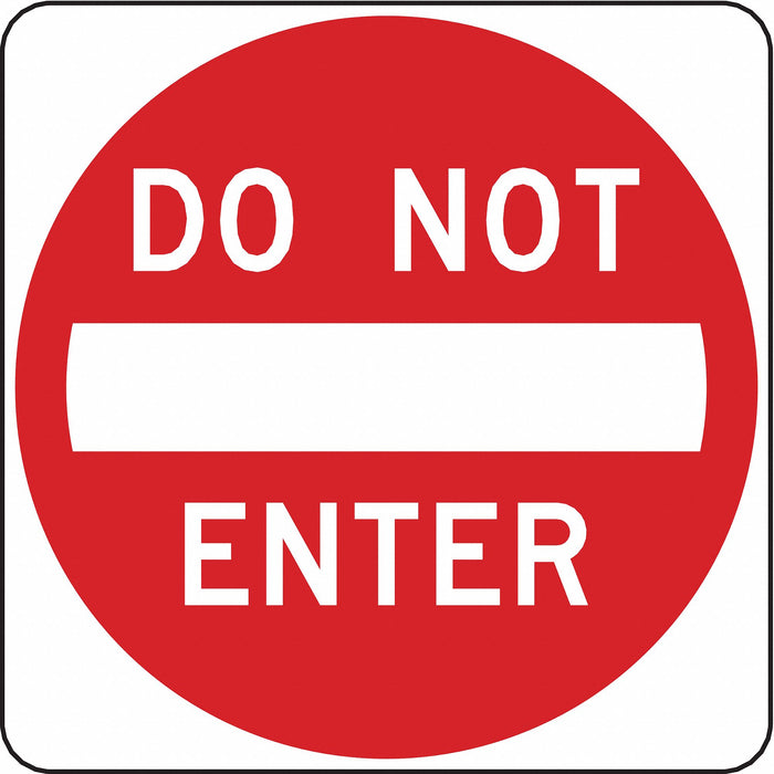 D9624 Traffic Sign 30 in x 30 in Red/White