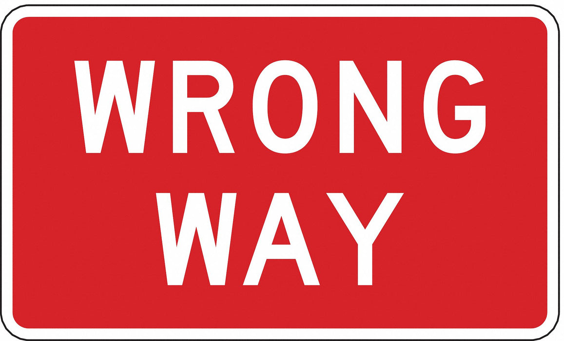 D9793 Traffic Sign 24 in x 36 in Red