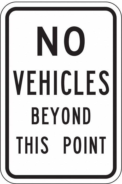 Non-Rflctv Traffic Safety Sign 18x12in