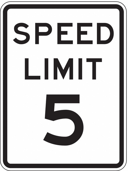 D9765 Traffic Sign 24 in x 18 in White