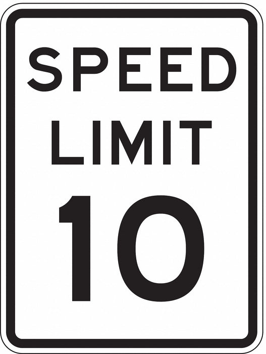 D9757 Traffic Sign 24 in x 18 in White