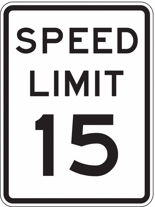 D9758 Traffic Sign 24 in x 18 in White