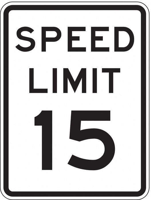 D9758 Traffic Sign 24 in x 18 in White