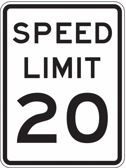 Speed Limit 20 Traffic Sign 24 x 18 