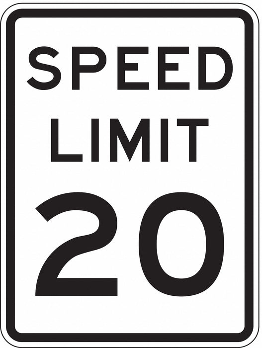 Traffic Sign 24 in x 18 in White